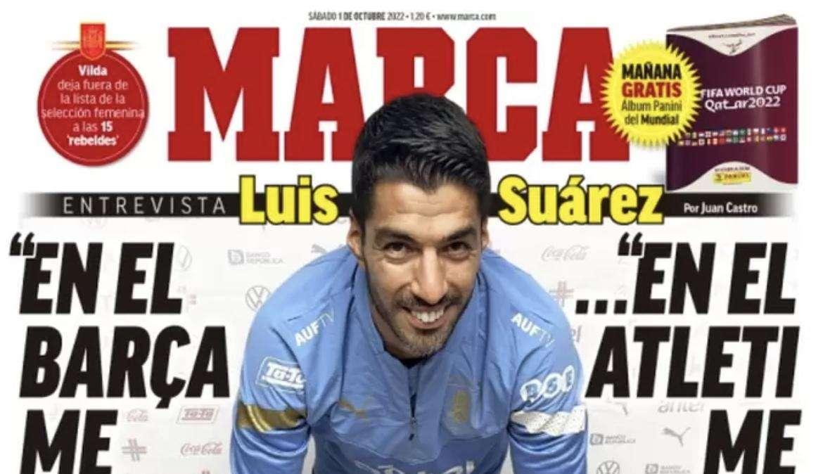 Suárez en Marca: "En el Barça me pongo un 12, en el Atleti un 10"