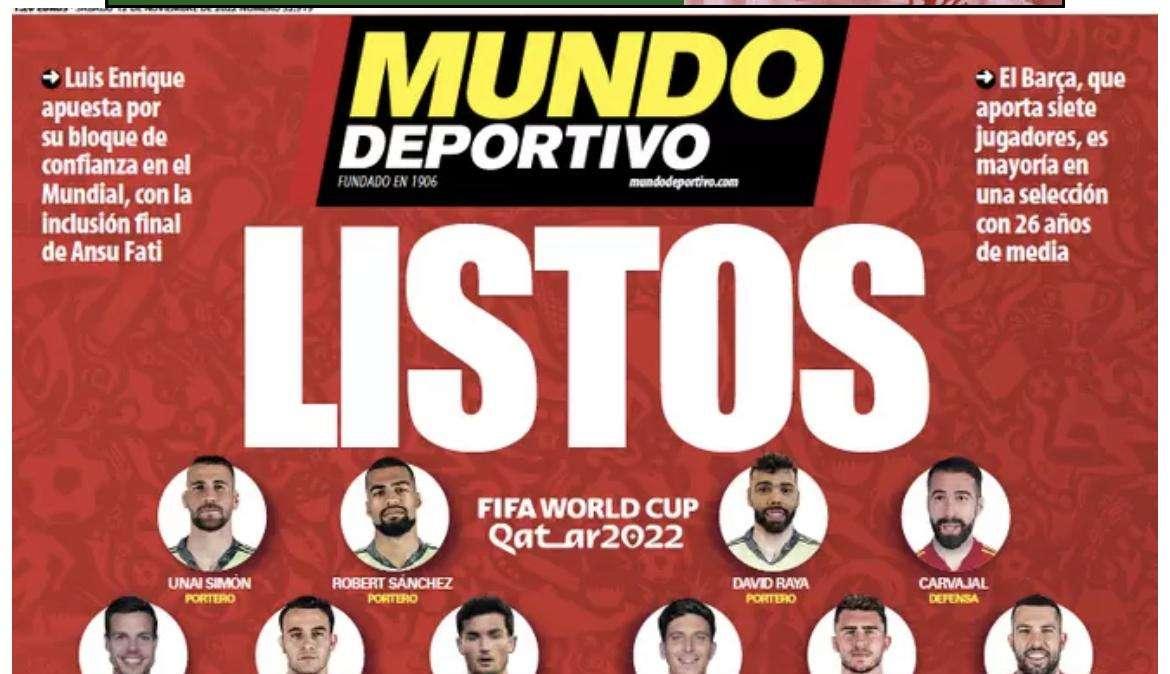 Mundo Deportivo: "Listos"