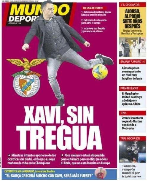 Mundo Deportivo: "Xavi, sin tregua"