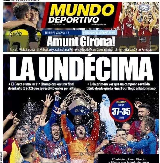Mundo Deportivo: "Arriba Girona"