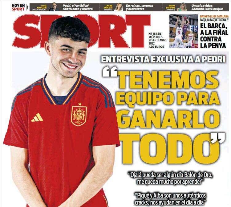 Pedri en Sport: "Tenemos equipo para ganarlo todo"