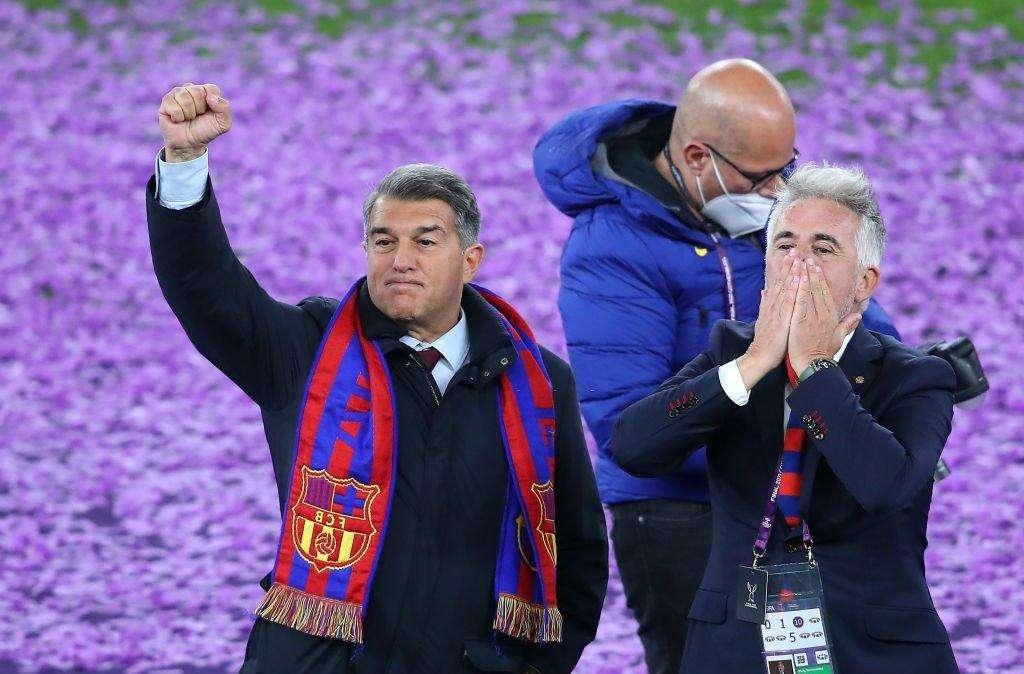 Barça, Laporta se reunió con Yuste y Alemany tras la derrota ante el Bayern