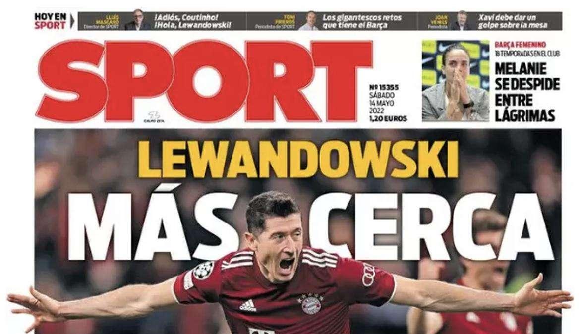 Sport: "Lewandowski, más cerca"