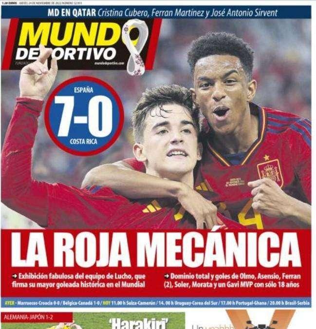Mundo Deportivo: "La Roja mecánica"