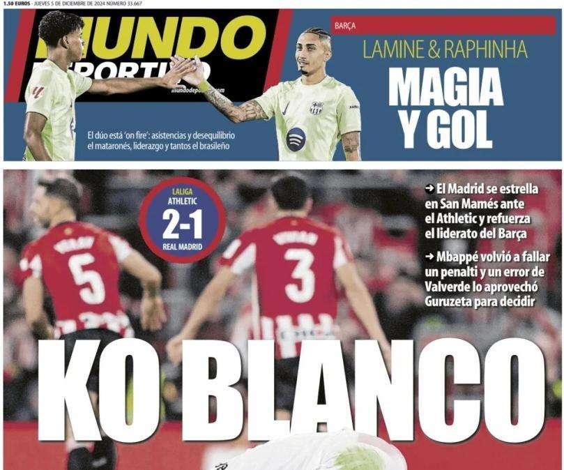 Mundo Deportivo: "KO blanco"