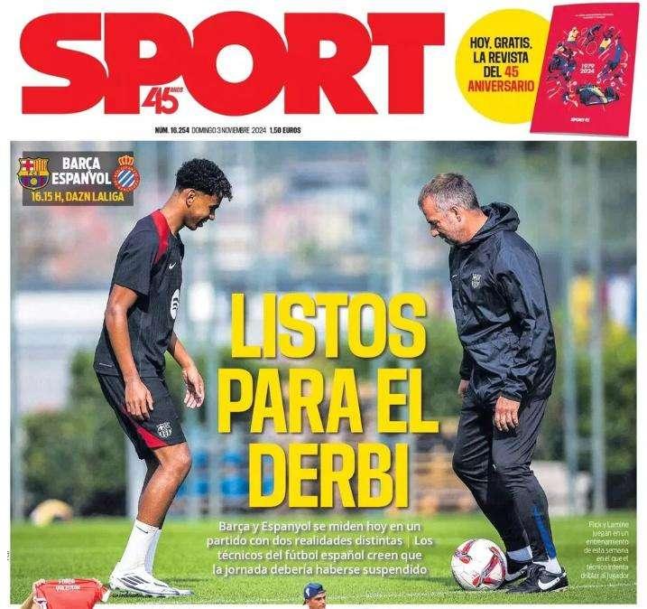 Sport: "Listos para el derbi"