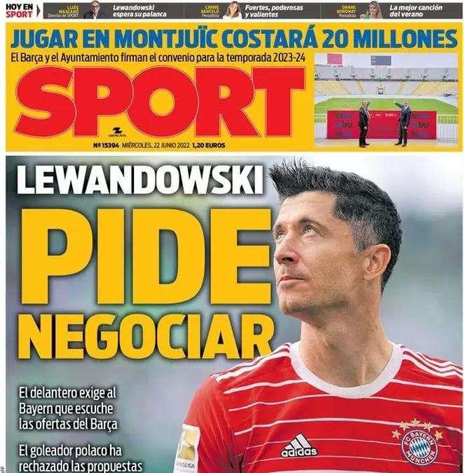 Sport: "Lewandowski pide negociar"