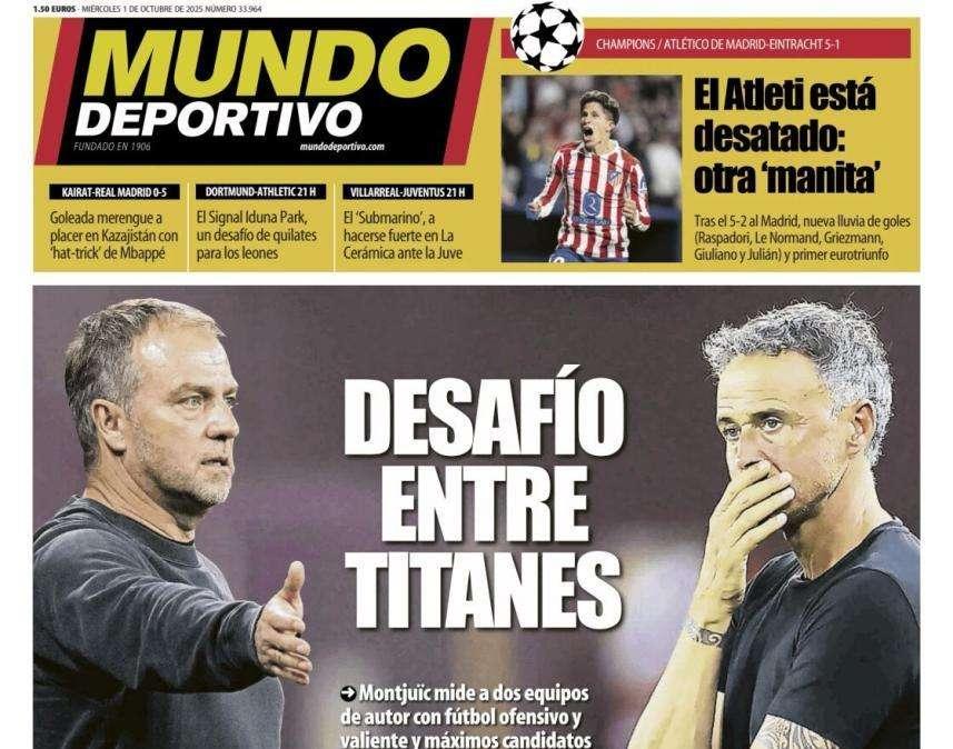 Mundo Deportivo: "Desafío entre titanes"