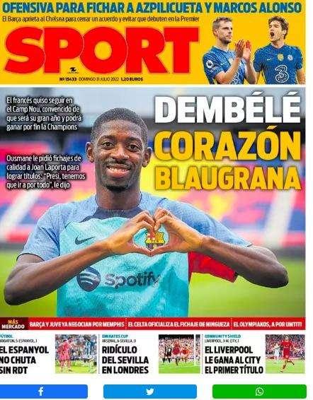 Sport: "Dembélé, corazón blaugrana"