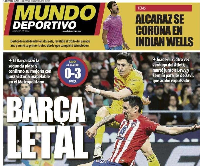 Mundo Deportivo: "Barça letal"