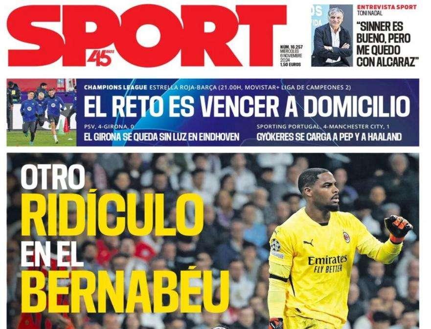 Sport: "Otro ridículo en el Bernabéu"