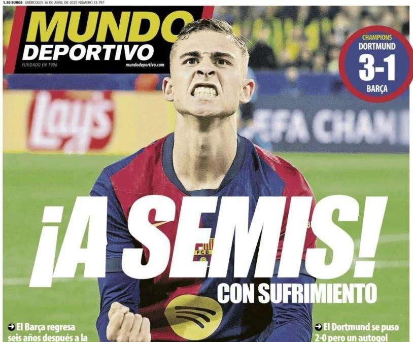 Mundo Deportivo: "A semis con sufrimiento"