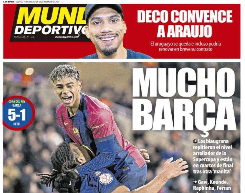Mundo Deportivo: "Mucho Barça"