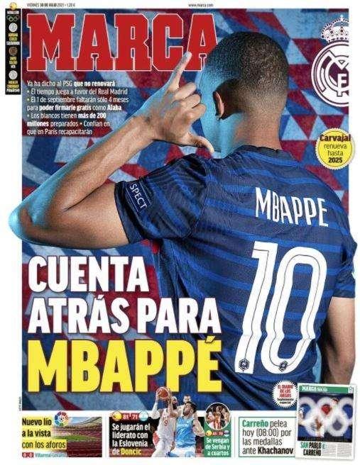 Marca: "Cuenta atrás para Mbappé"
