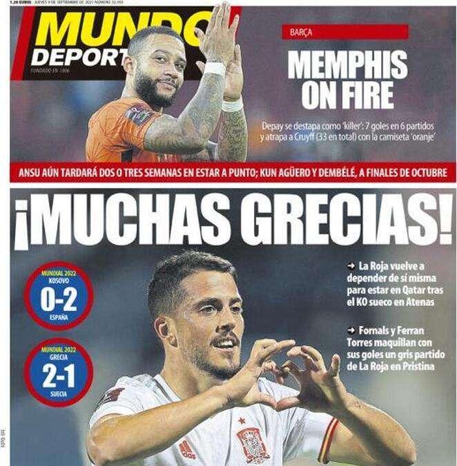 Mundo Deportivo: "Muchas Grecias"