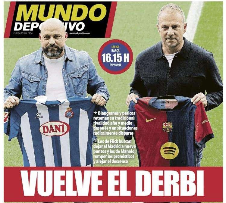 Mundo Deportivo: "Vuelve el derbi"