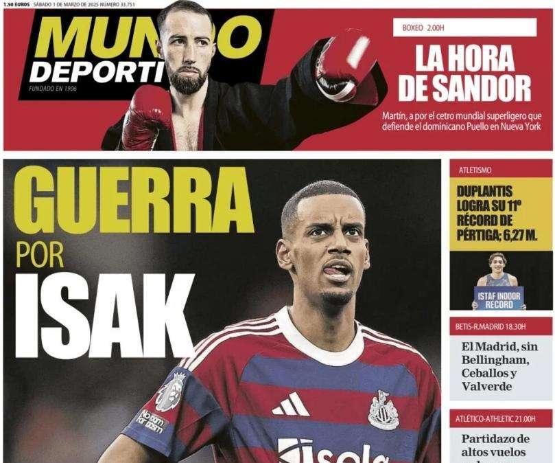 Mundo Deportivo: "Guerra por Isak"