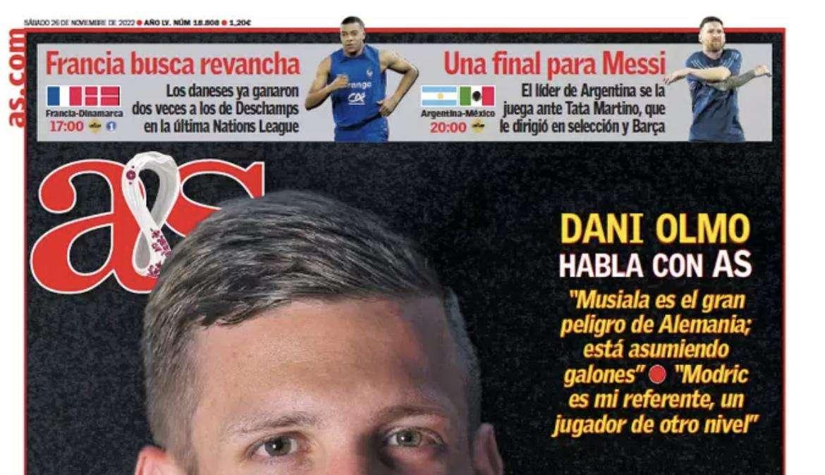 Dani Olmo en As: "Nunca hubo un problema de gol"