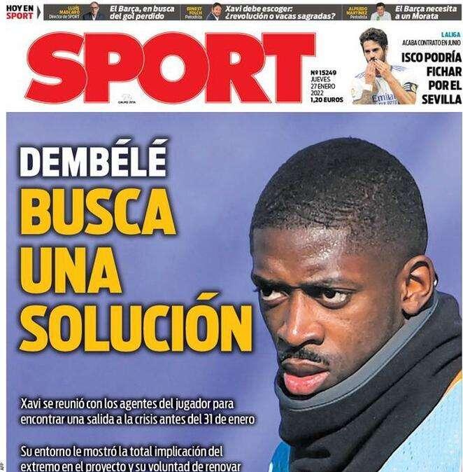 Sport: "Dembélé busca una solución" 
