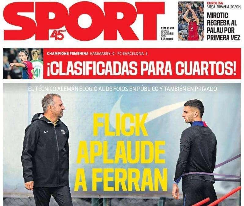 Sport: "Flick aplaude a Ferran"