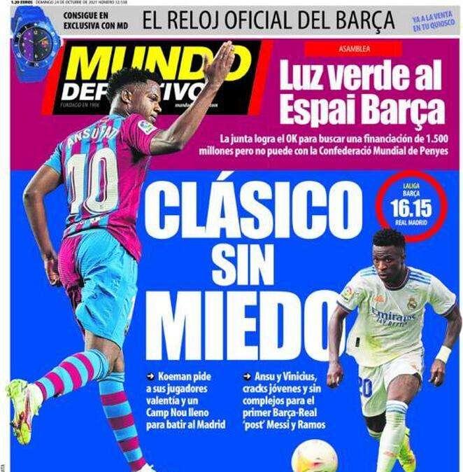 Mundo Deportivo: "Clásico sin miedo"