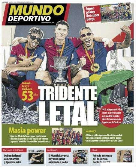 Mundo Deportivo: "Tridente letal"