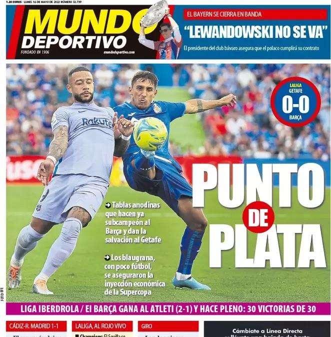 Mundo Deportivo: "Punto de plata"