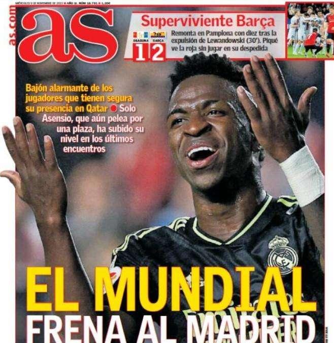 As: "El Mundial frena al Madrid"