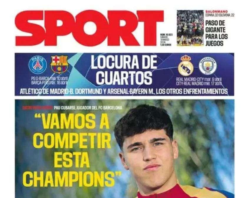 Sport, Cubarsí: "Vamos a competir esta Champions"