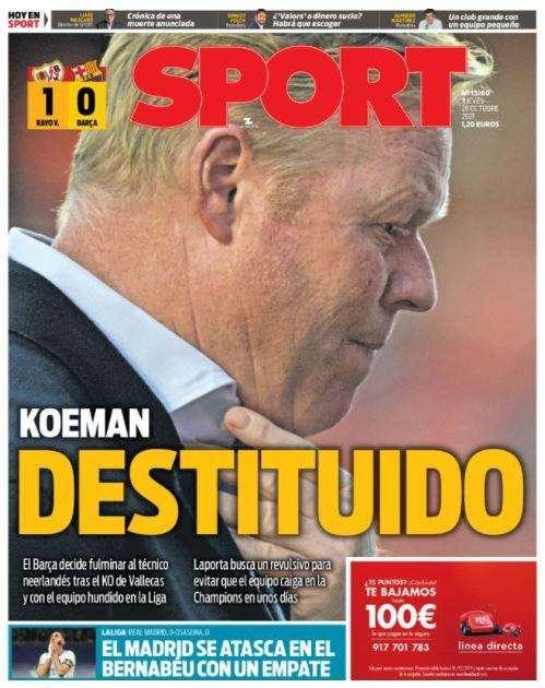 Sport: "Koeman destituido"