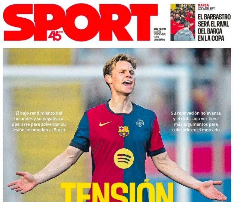 Sport: "Tensión con De Jong"