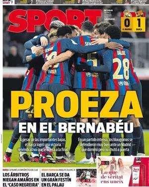 Sport: "Proeza en el Bernabéu"
