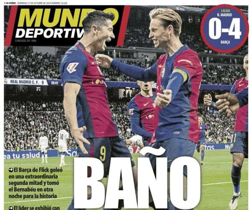 Mundo Deportivo: "Baño al Madrid"