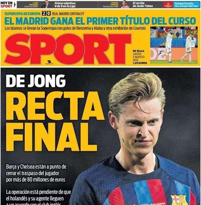 Sport: "De Jong, recta final"