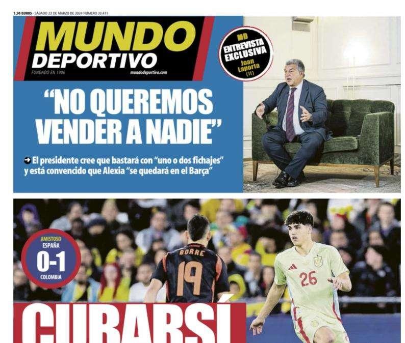 Laporta en Mundo Deportivo: "No queremos vender a nadie"