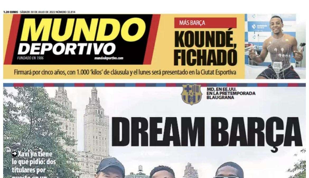 Mundo Deportivo: "Dream Barça"