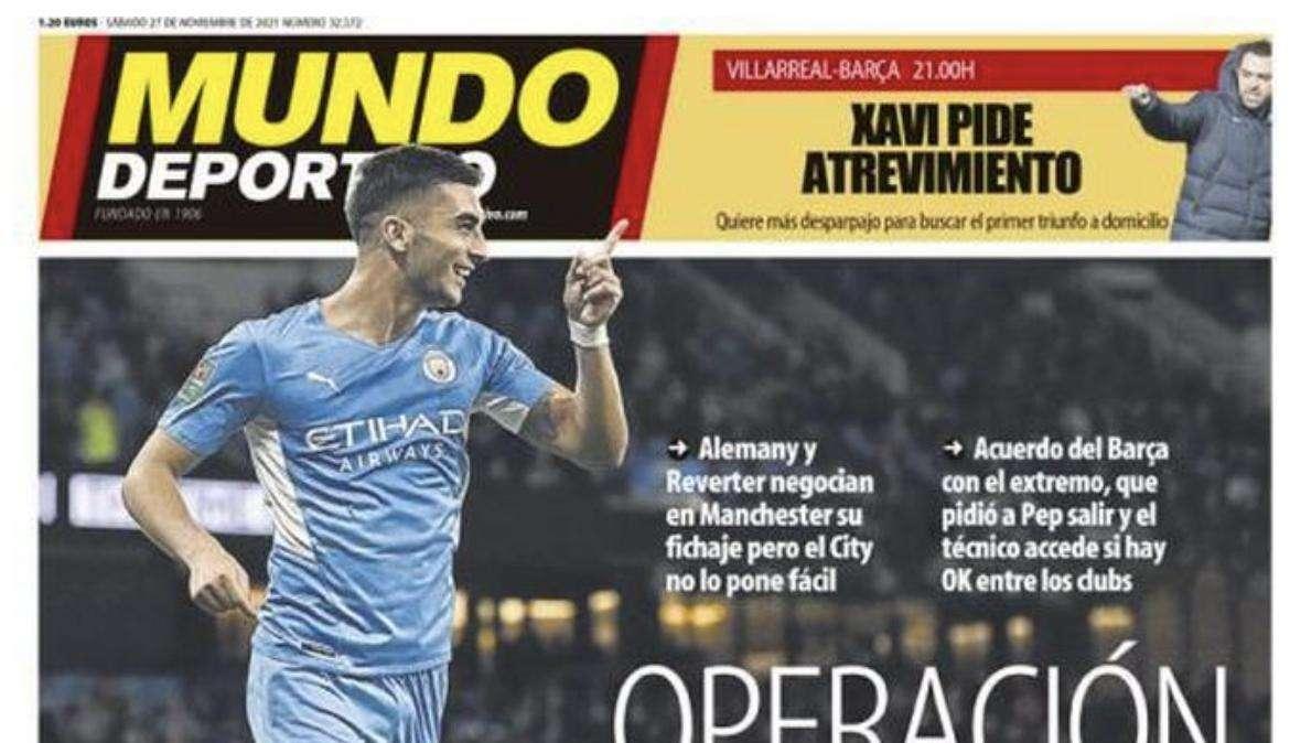 Mundo Deportivo:  "Operación Ferran Torres"