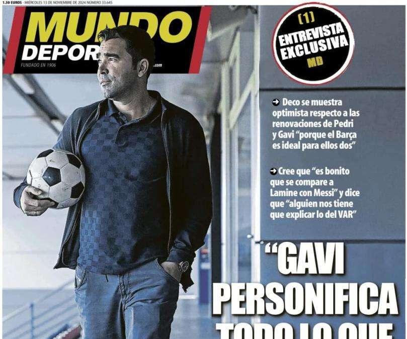 Deco en Mundo Deportivo: "Gavi personifica todo lo que es el Barça"