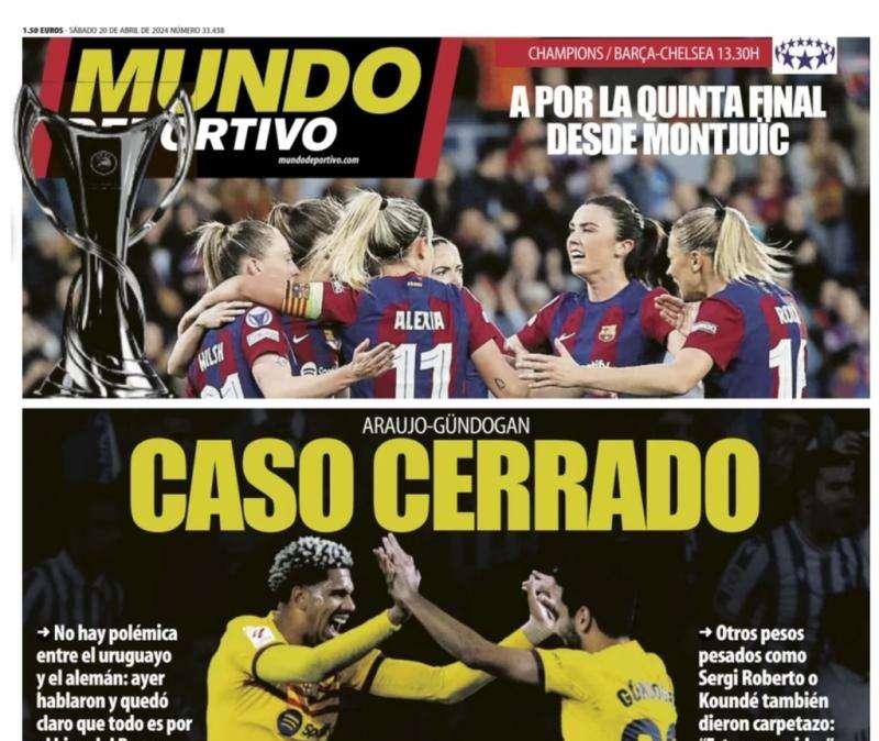 Mundo Deportivo: "Araujo-Gündogan, caso cerrado"