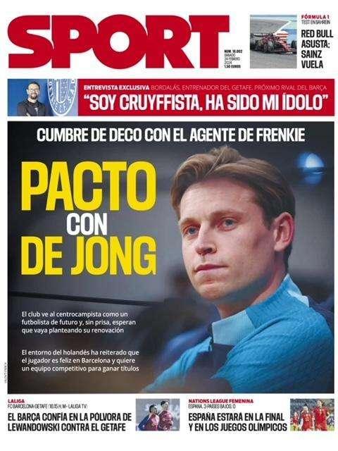 Sport: "Pacto con De Jong"