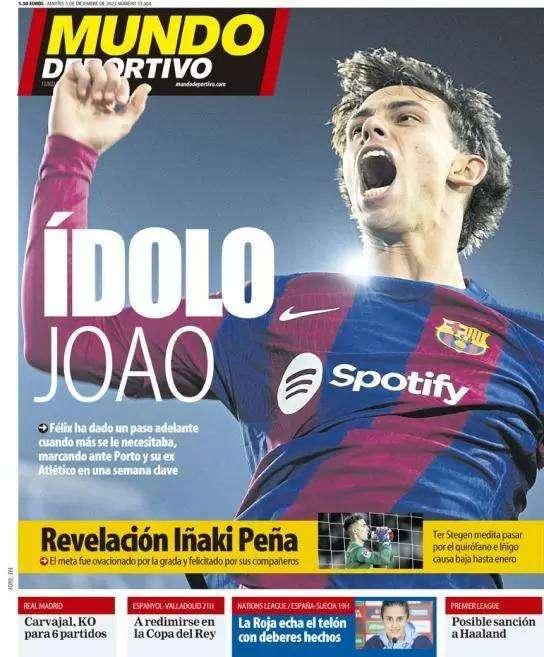 Mundo Deportivo: "Ídolo Joao"