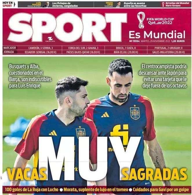 Sport: "Vacas muy sagradas"