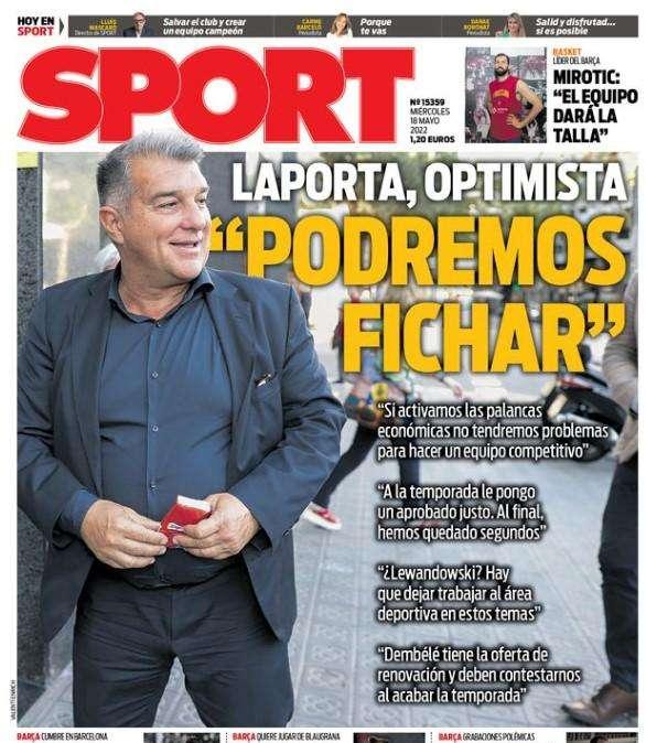 Sport, Laporta: "Podremos fichar"