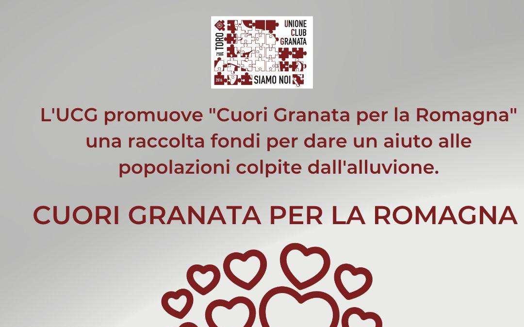 Cuori granata per aiutare la Romagna