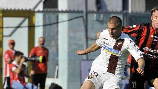 Stevanovic in grande spolvero durante la partitella