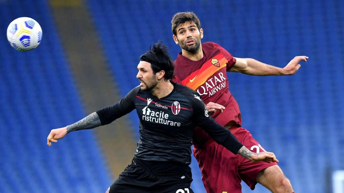 Roma avanti sul Bologna all'intervallo: a segno Mayoral nel finale di tempo