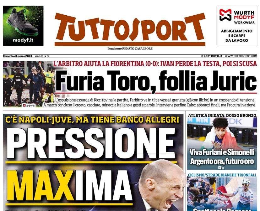 Tuttosport: “Furia Toro, follia Juric”