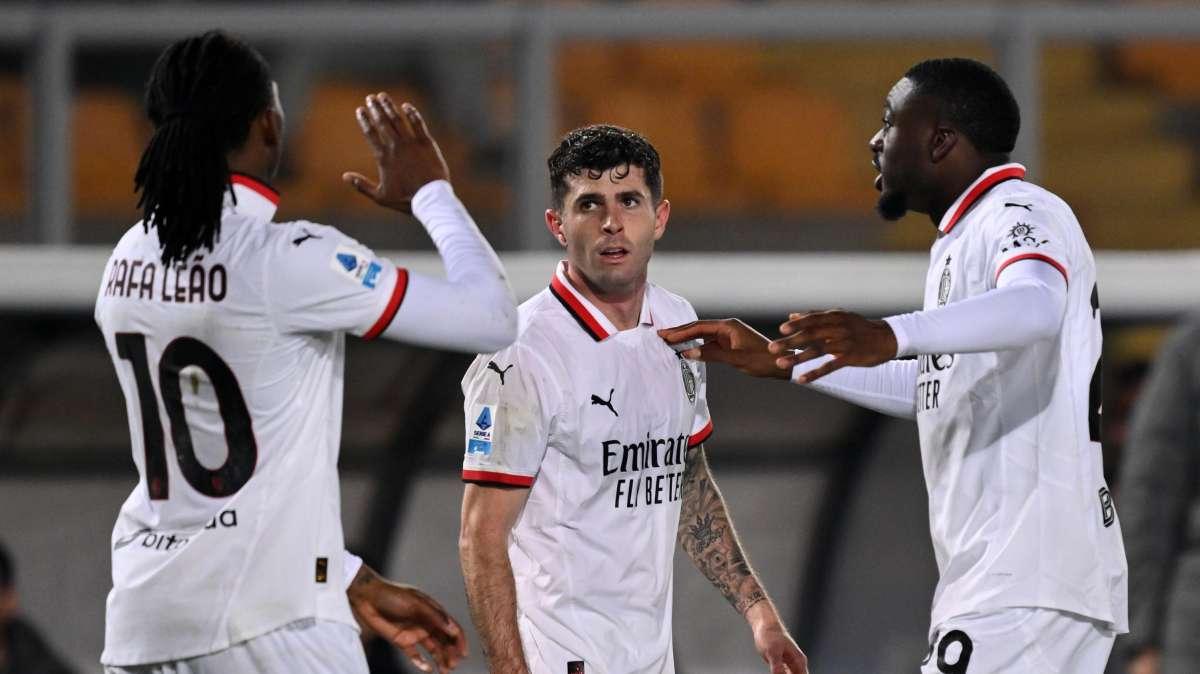 Serie A: il Milan rimonta il Lecce e passa 2-3 al Via del Mare 