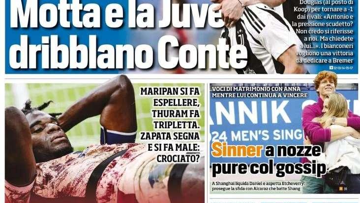 Tuttosport: "Toro flop, lacrime Zapata"