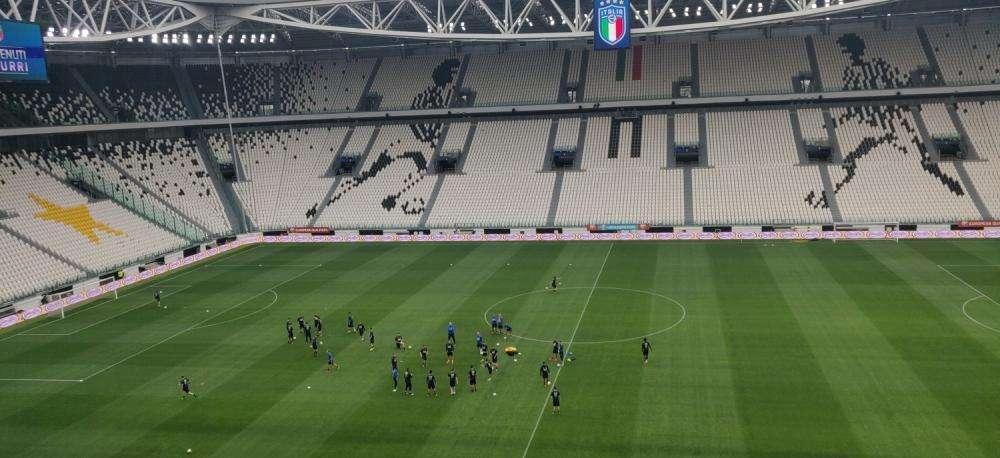Juve, allenamento all'Allianz Stadium per abituarsi alle porte chiuse 